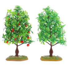 2Stk Baum Modell Plastik Farbenfroh Für Sandtablett