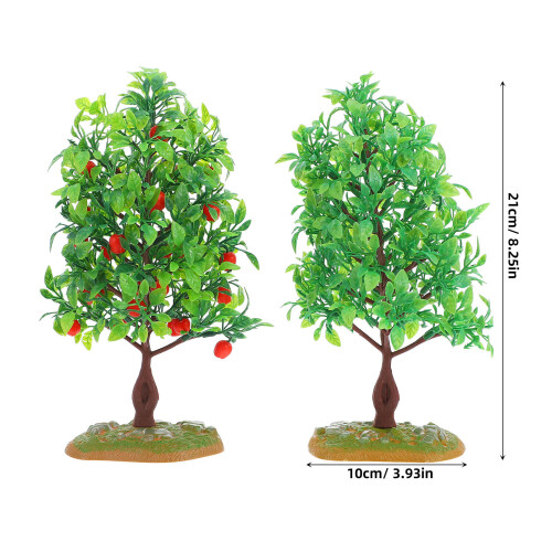 2Stk Baum Modell Plastik Farbenfroh Für Sandtablett 1