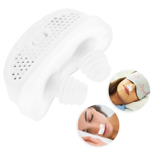 White Smart Anti Snoring Device with Noise-Free Micro-Blowers 2