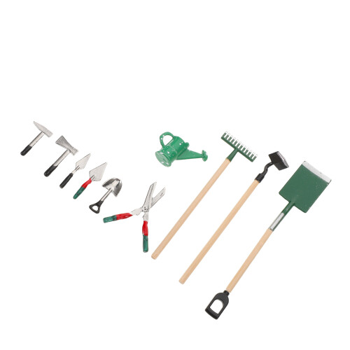 4 Sets Gartengeräte Für Puppenhaus Mit Hacke Rechen 2