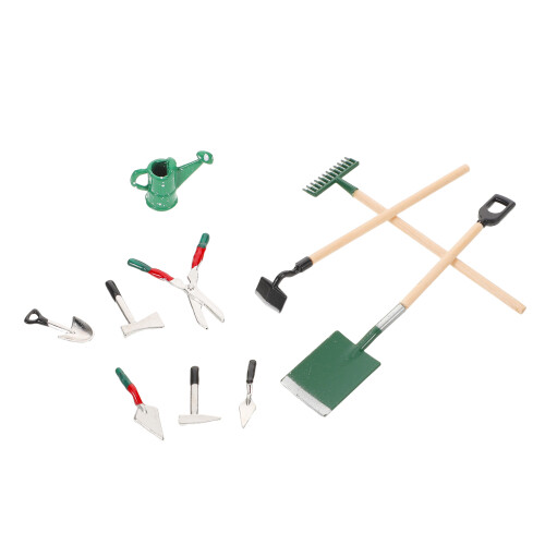 4 Sets Gartengeräte Für Puppenhaus Mit Hacke Rechen 1