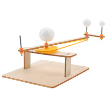 1 Set Holz-Solarsystem Lehrmodell Mit Umlaufbahnen Für