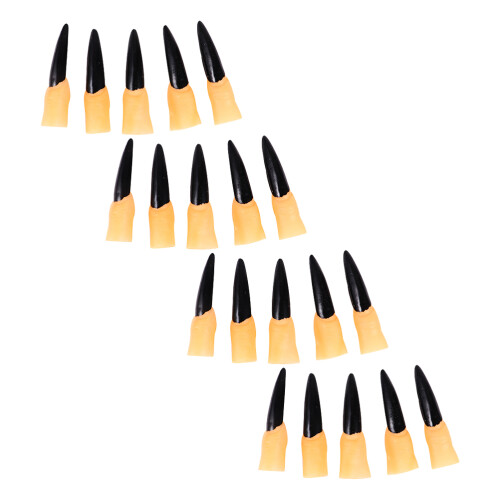50 Unidades Postizas De Para Halloween Negro