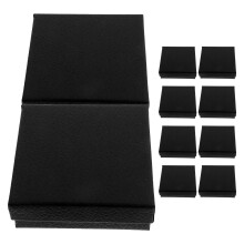 10St. Schwarze Schmuckschachtel Für Ringe Ohrringe Mit Sponjepad