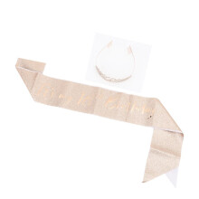 18e verjaardagssjerp en kroonset met sprankelende strass-steentjes, roségouden tiara-accessoires