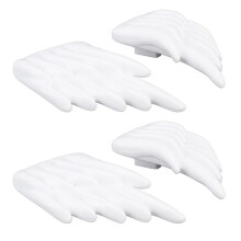Witte ABS schoenvleugelbevestigingen - Wasbaar, 7x10,5 cm, 110 g