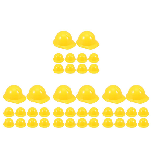 40 Unidades Sombrero De Construcción Mini De Plástico Para 1