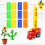 60St Educatief Domino Speelgoed Multi Kleur Spelset 10