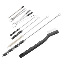 Kit completo de limpieza de herramientas de pulverización con cepillos portátiles y aguja para boquillas