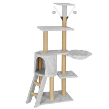 Arranha-céu para gatos - Springos - 136 cm - Casa de campo - Berço - 2 pompons de jogo