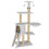 Katzenbaum - Springos - 136 cm - Häuschen - Wiege - 2 Spielpompons 1