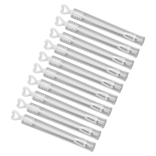 10PCS Small Bubble Wands Heart Shaped Transparent 1