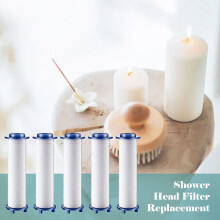 Paquete de 5 filtros de agua para cabezal de ducha, reemplazo de filtro de sedimentos y metales pesados