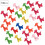 100Pcs Wood Button Colorful Giraffe Shape Craft 3