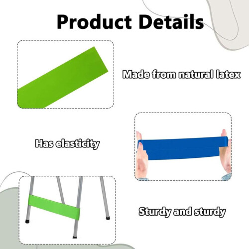 6pcs Adjustable TPE Elastic Exercise Bands for Portable Beach Chair Use 2