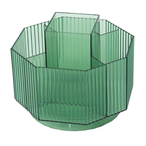 360 Rotating Pen Holder, Large Capacity Plastic Organizer, Green 1