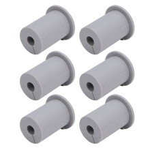 Pasacables Ethernet de silicona de 6 piezas para pared, para orificio de 1 pulgada, color gris