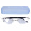 Men's Rimless Blue Light Blocking Progressive Reading Glasses +100 Silver 2