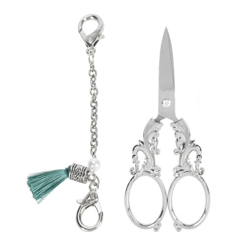 Bärbart set med vintage brodersaxar i rostfritt stål 2