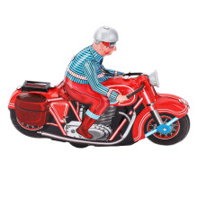 Retro-Motorradspielzeug mit Metallgetriebe und Aufziehmechanismus für Kinder und Erwachsene, Eisen