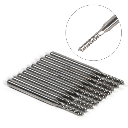 10pcs 2mm Cemented Carbide End Mill Engraving Bits Carving Drill SMT/CNC/PCB HOT