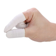 300pcs Natural Latex Finger Cots Ultra thin Safety Durable Elastic Tattoo Manicure Tool
