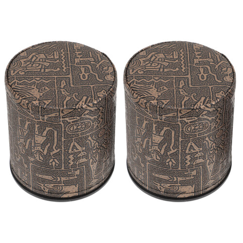 2 Pièces Gobelets À Dés En Cuir Accessoire De Jeu