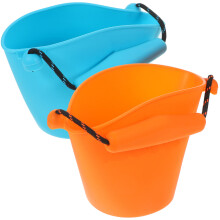 2Stk Silikon Strand Eimer Tragbar Faltbar Für Sand Und Wasser