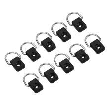10 anillas D negras duraderas para canoa con tornillos M6 para kits de bungee