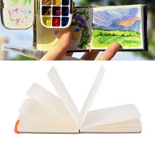 Reisvriendelijk aquarel schetsboek van 300 g/m² met 30 vellen, 14x9 cm, oranje.