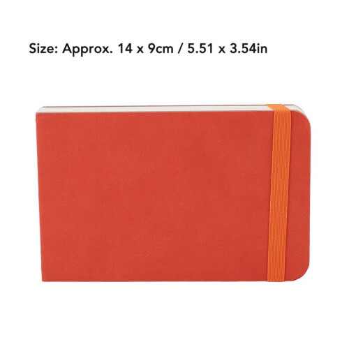 Resevänlig 300gsm akvarellskissbok 30 ark 14x9cm orange 1