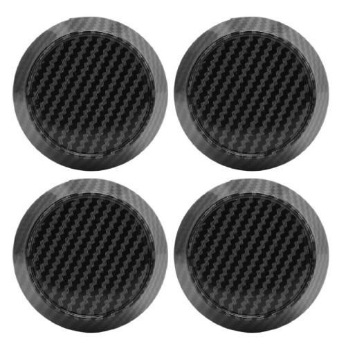 Centrumkåpor för bilar, 4-pack, 60 mm, kolfiber, universal passform 2