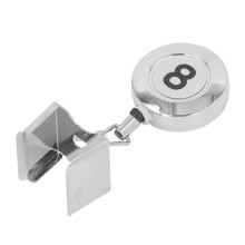 Einziehbarer Billardkreidehalter aus Metall, silber, 35 g
