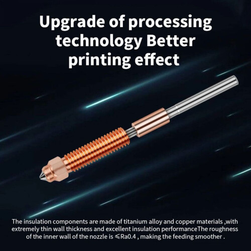 2Pcs 0.6mm Dual Metal Nozzle Set for 3D Printer, 600mm/s 2