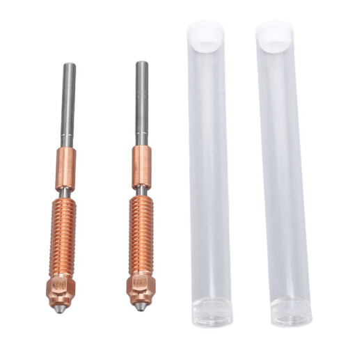 2Pcs 0.6mm Dual Metal Nozzle Set for 3D Printer, 600mm/s 1