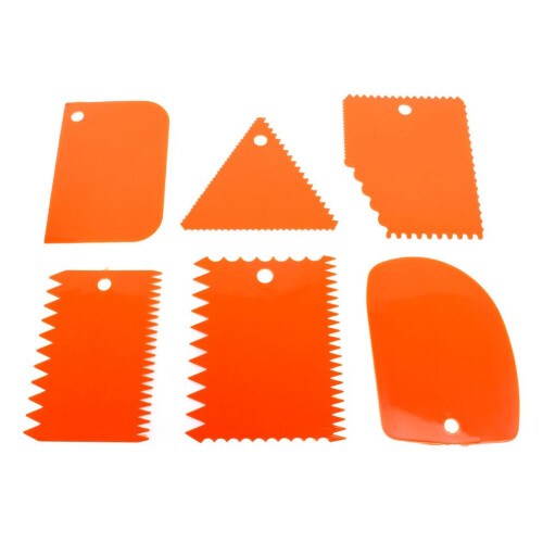 6-delat plastskrapset för mjuk lera, skulptering