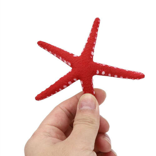 Leuchtender Seestern aus Kunststoff, rot, 10,5 cm 2