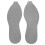 Non Slip Rubber Shoe Sole V Pattern Repair Patch Size 41‑44 Gray 3