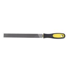20 cm stalen platte vijl met handvat voor het vormen en slijpen van metaal.