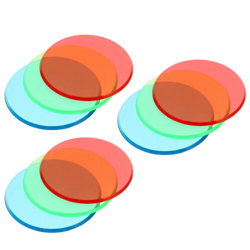 3 Sets 9 Teile Farbfilterplatte Physikplatten 2