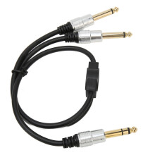Cable divisor en Y de 6,35 mm estéreo a mono dual de 1/4 de pulgada para amplificadores