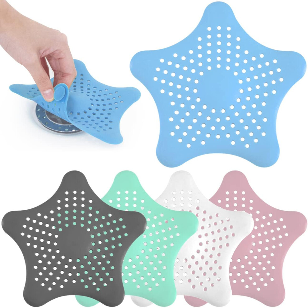Durable Tpr Thermoplastic Hair Catcher, Kitchen Sink Strainer Stopper With Enhanced Filtering, Stylish Design For Kitchen And Bathroom Drains, 5 Pcs I 9060116741007