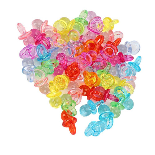 100Pcs Acrylic Pacifier Birthday Party Decoration 2