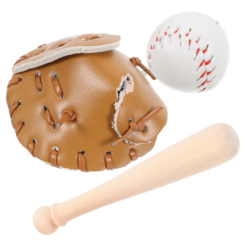 4Sets ABS Mini Baseball Speelgoed Voor Creatieve Mini Huisdecoratie 2