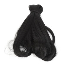 Modische, lange, geflochtene Pferdeschwanzperücke für Damen, elegant, schwarz, perfekt für Hochzeiten