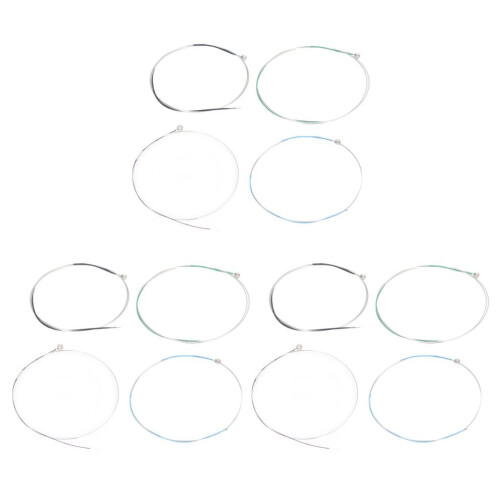 12Pcs Silver Copper Alloy Violin Strings for 1/2-4/4 Size