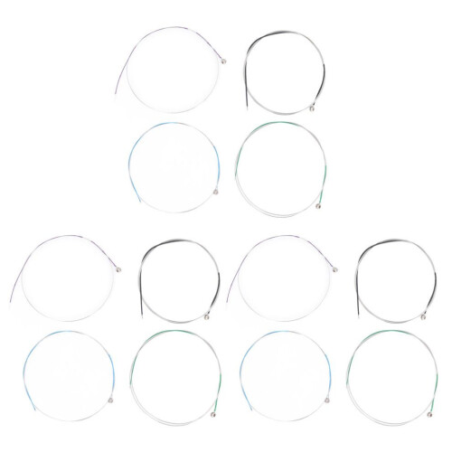 12Pcs Silver Copper Alloy Violin Strings for 1/2-4/4 Size 1