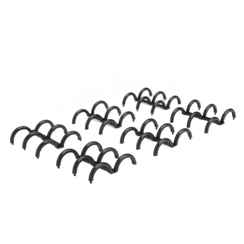50PCS Black 16mm 3-Ring Comb Binding Spine for A4 Reports