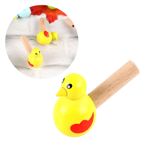2Stk Holz Vogelpfeife Bunt Für Kinder 1