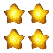 4PCS Portable Star Night Light Stick-white yellow light